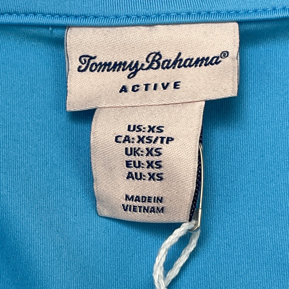 Tommy Bahama Active Womens XS Blue Sleeveless Golf Polo Mesh Back UPF 50 NWT - Picture 3 of 7